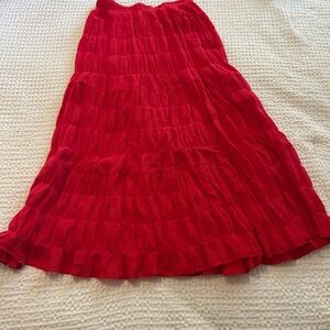 NWT Max Studio Vibrant Red Maxi Skirt